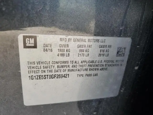 2016 CHEVROLET MALIBU LT