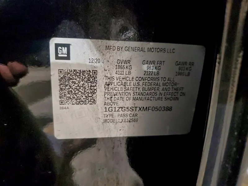 2021 CHEVROLET MALIBU RS  