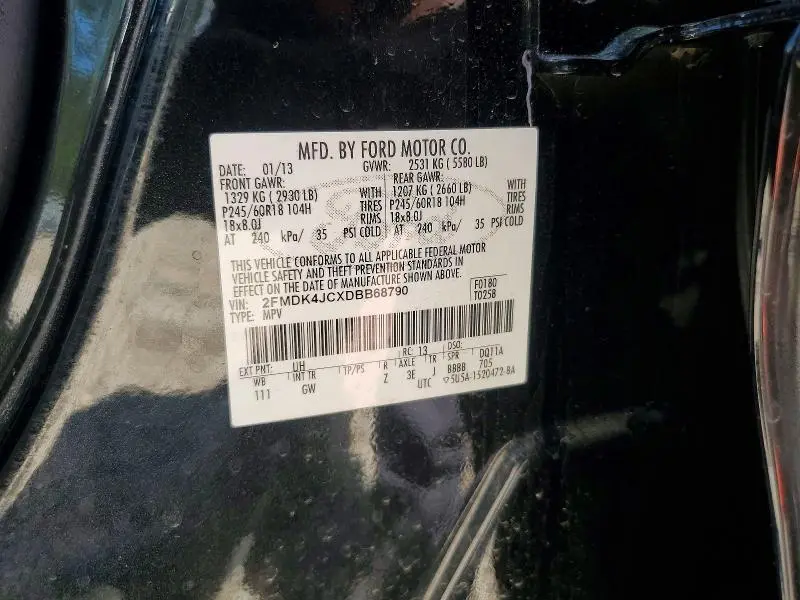 2013 FORD EDGE SEL  