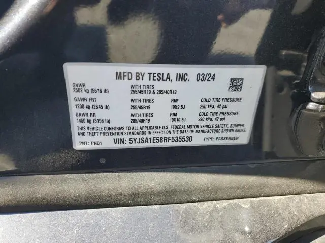 2024 TESLA MODEL S   