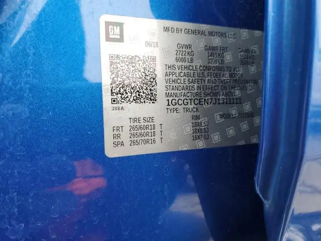 2018 CHEVROLET COLORADO LT  