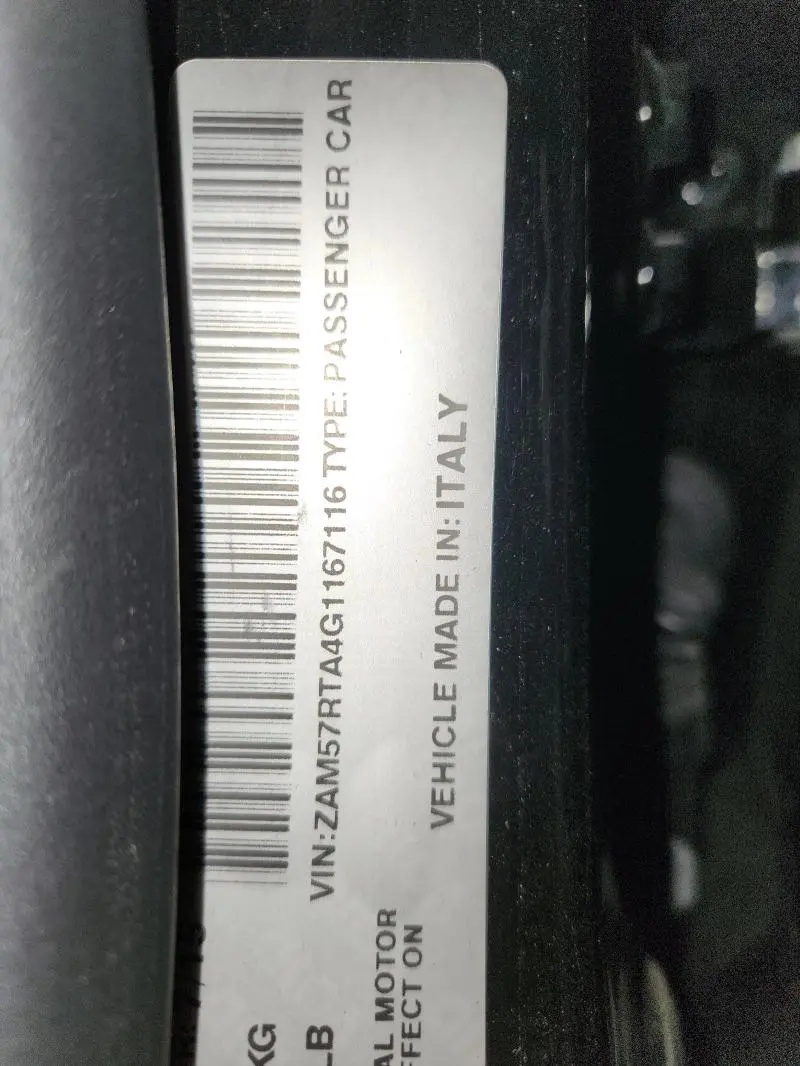 2016 MASERATI GHIBLI S  