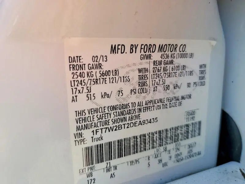 2013 FORD F250 SUPER DUTY  