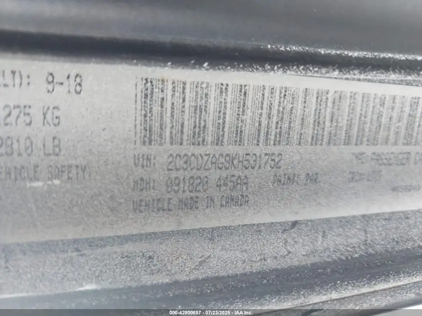 2019 DODGE CHALLENGER SXT