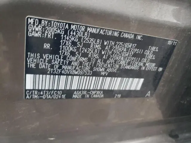 2011 TOYOTA RAV4 BASE  