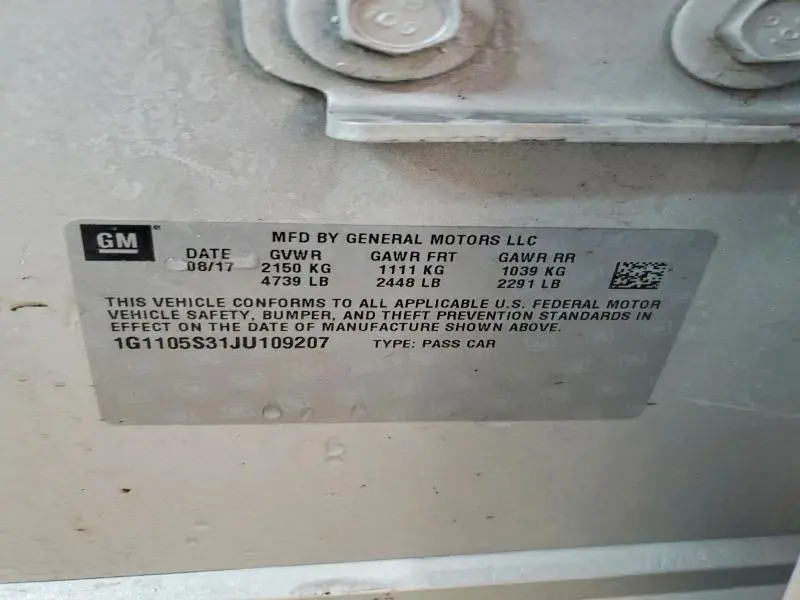 2018 CHEVROLET IMPALA LT  