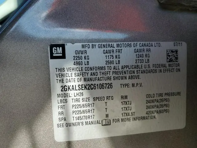 2012 GMC TERRAIN SLE  