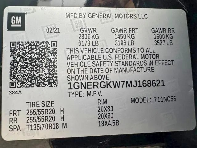2021 CHEVROLET TRAVERSE LT  