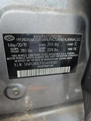 2020 HYUNDAI ELANTRA SEL  