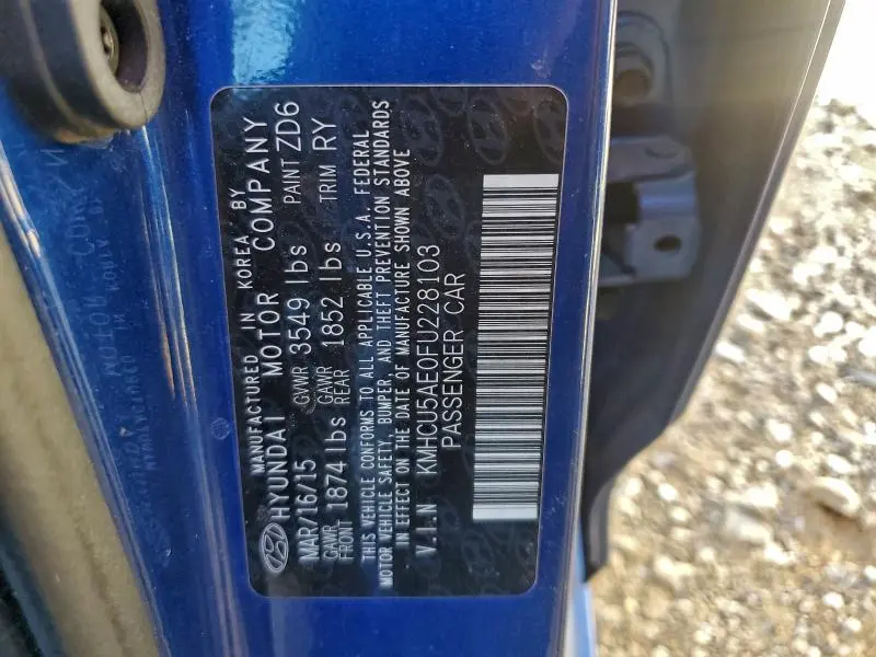 2015 HYUNDAI ACCENT GLS  