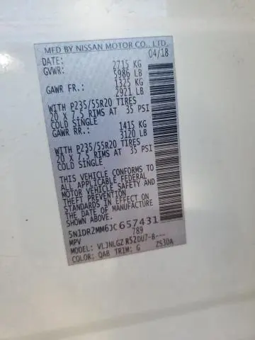 2018 NISSAN PATHFINDER S  