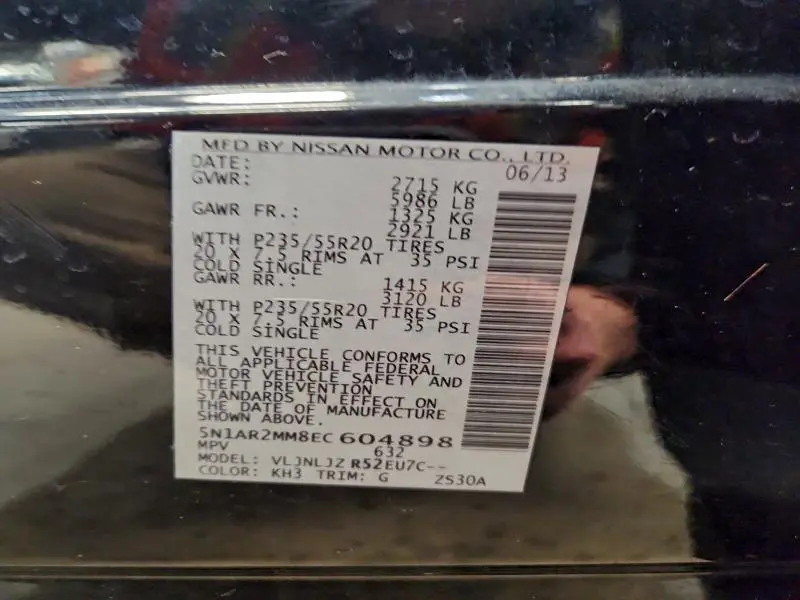 2014 NISSAN PATHFINDER S  