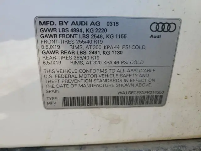 2015 AUDI Q3 PRESTIGE  