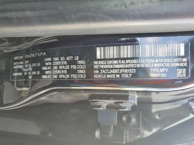 2018 JEEP RENEGADE LATITUDE  