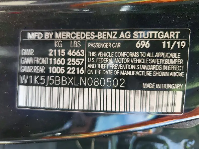 2020 MERCEDES-BENZ CLA AMG 35 4MATIC  
