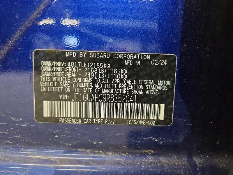 2024 SUBARU IMPREZA SPORT  