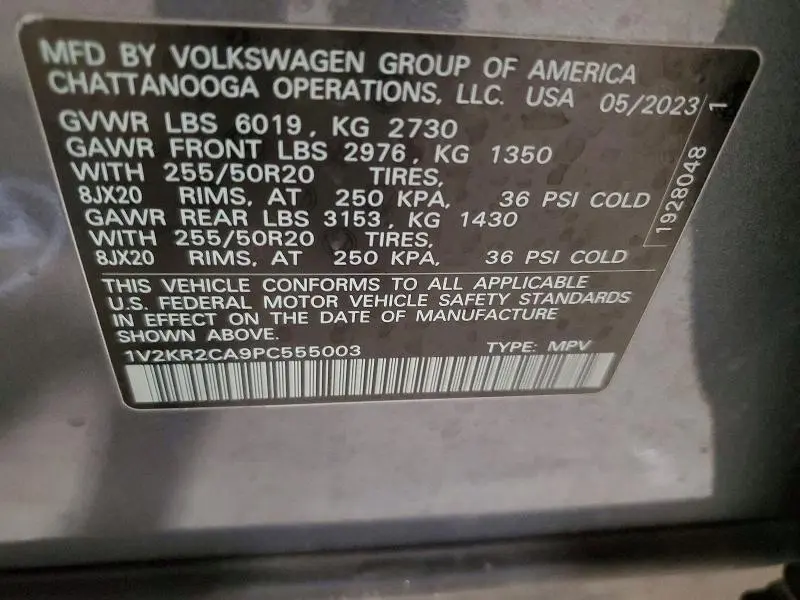 2023 VOLKSWAGEN ATLAS SE  