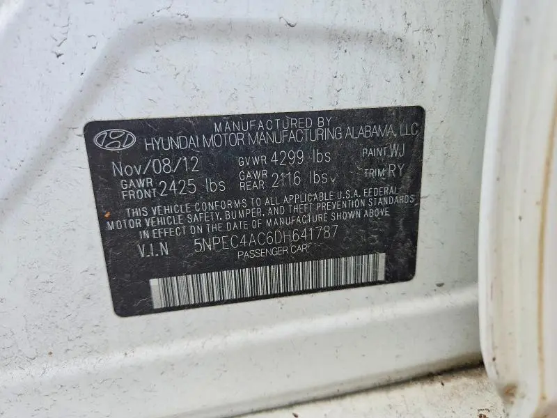 2013 HYUNDAI SONATA SE  