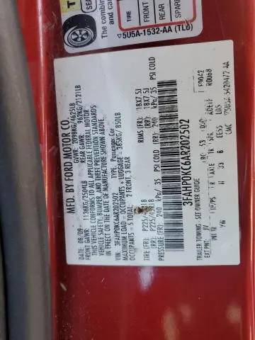 2010 FORD FUSION SPORT  