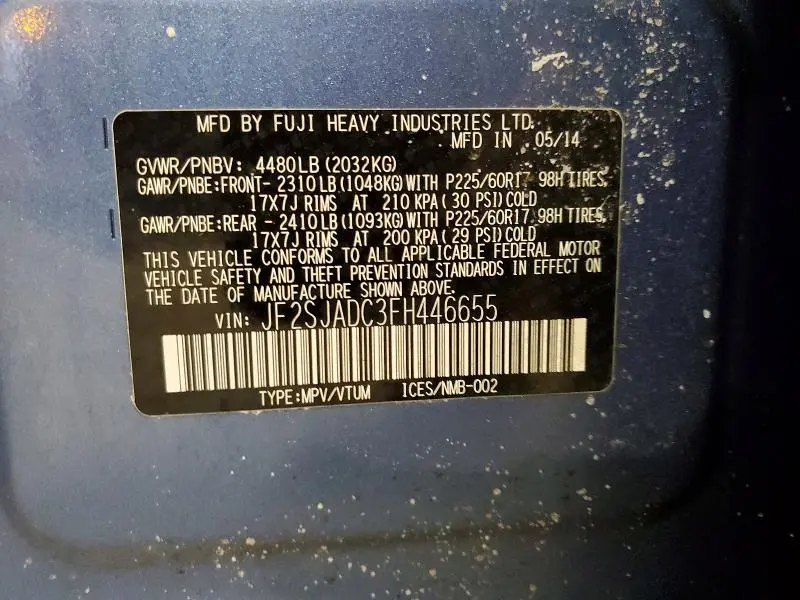 2015 SUBARU FORESTER 2.5I PREMIUM  