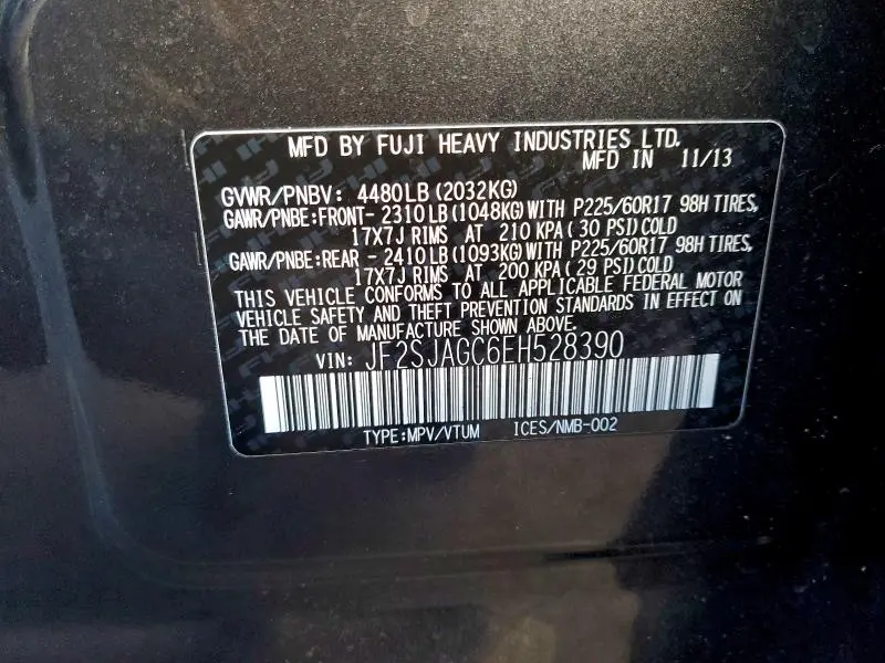 2014 SUBARU FORESTER 2.5I PREMIUM  