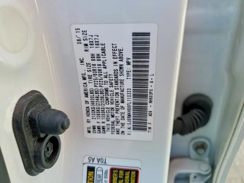 2015 HONDA CR-V TOURING  