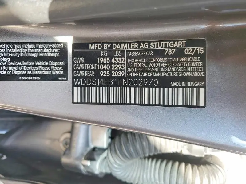 2015 MERCEDES-BENZ CLA 250  