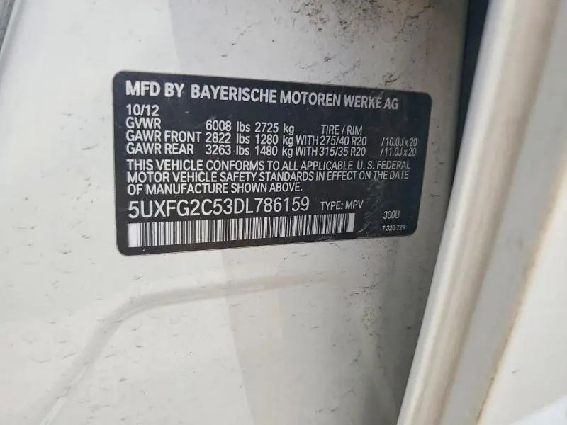 2013 BMW X6 XDRIVE35I  