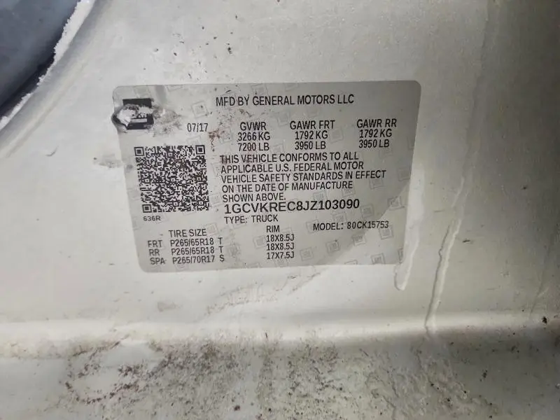 2018 CHEVROLET SILVERADO K1500 LT  