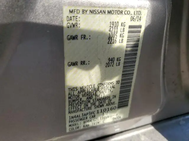 2015 NISSAN ALTIMA 2.5  