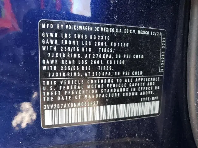2022 VOLKSWAGEN TIGUAN SE  