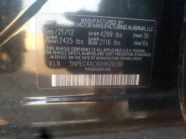 2013 HYUNDAI SONATA SE  