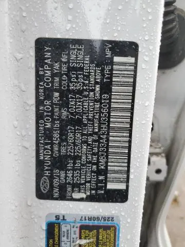 2017 HYUNDAI TUCSON LIMITED  