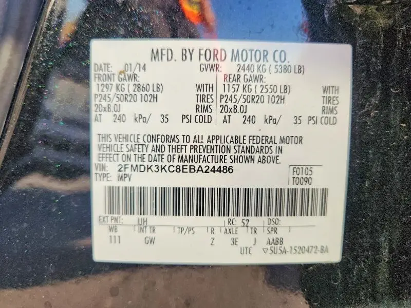 2014 FORD EDGE LIMITED  