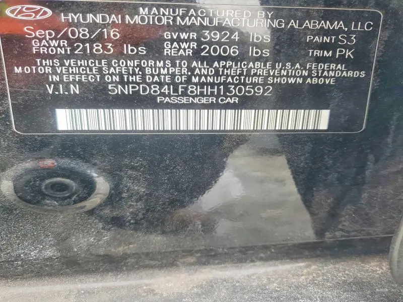 2017 HYUNDAI ELANTRA SE  