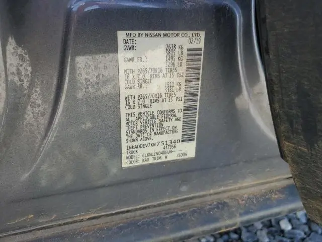 2019 NISSAN FRONTIER S  