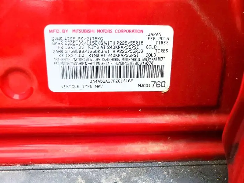 2015 MITSUBISHI OUTLANDER SE  