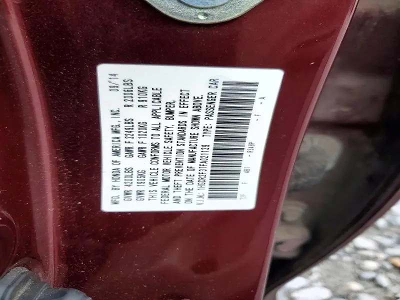 2015 HONDA ACCORD LX  