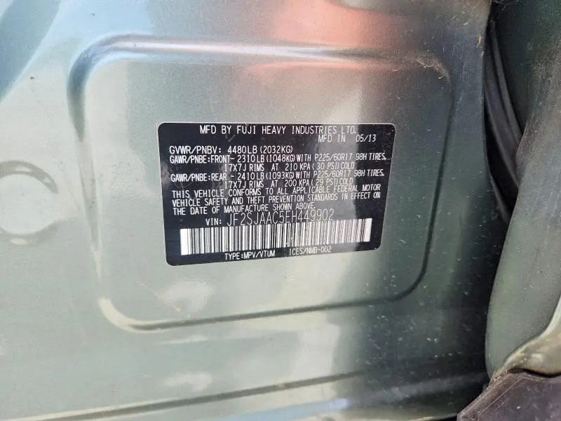 2014 SUBARU FORESTER   