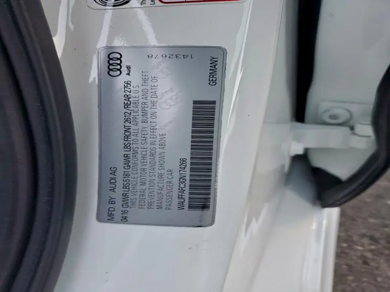 2016 AUDI A6 PREMIUM  