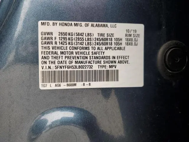 2020 HONDA PILOT EXL