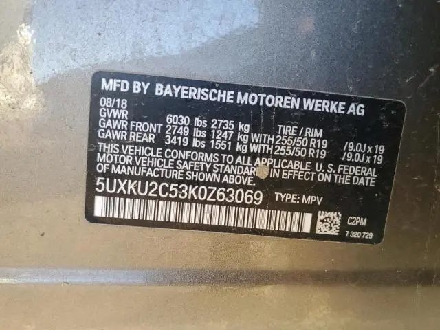 2019 BMW X6 XDRIVE35I  