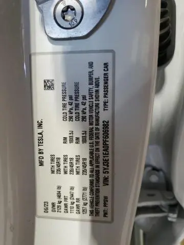 2023 TESLA MODEL 3   