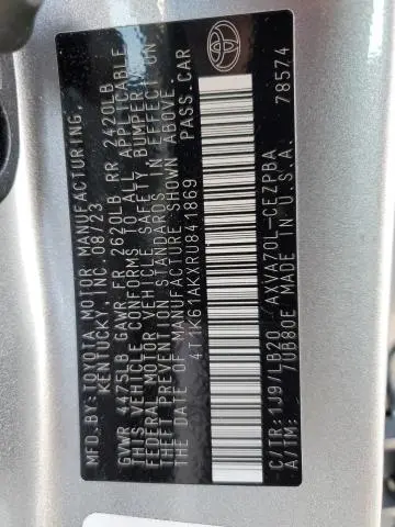 2024 TOYOTA CAMRY XSE