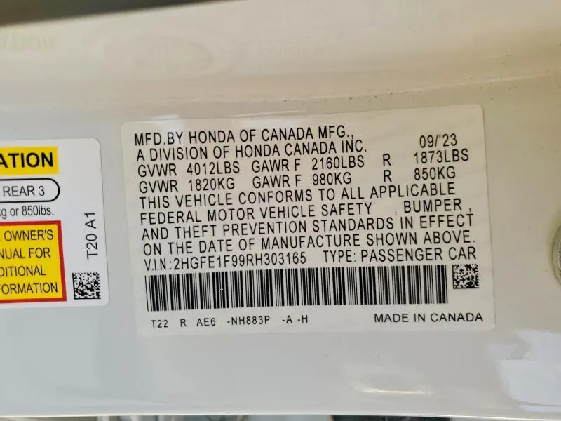 2024 HONDA CIVIC TOURING  
