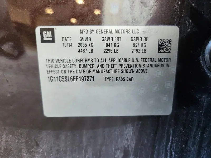 2015 CHEVROLET MALIBU 1LT  
