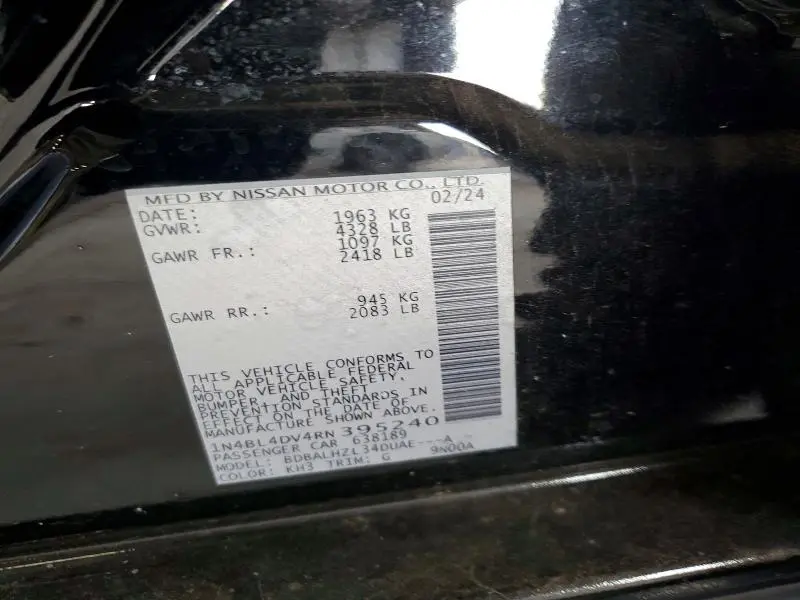 2024 NISSAN ALTIMA SV  