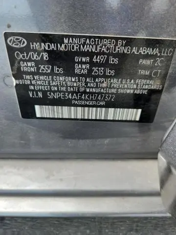 2019 HYUNDAI SONATA LIMITED  