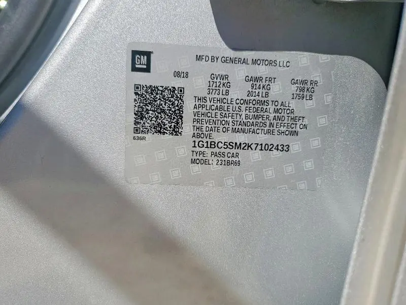 2019 CHEVROLET CRUZE LS  