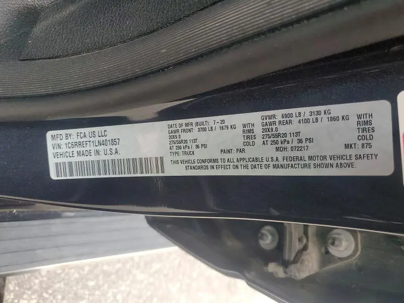 2020 RAM 1500 BIG HORN/LONE STAR  
